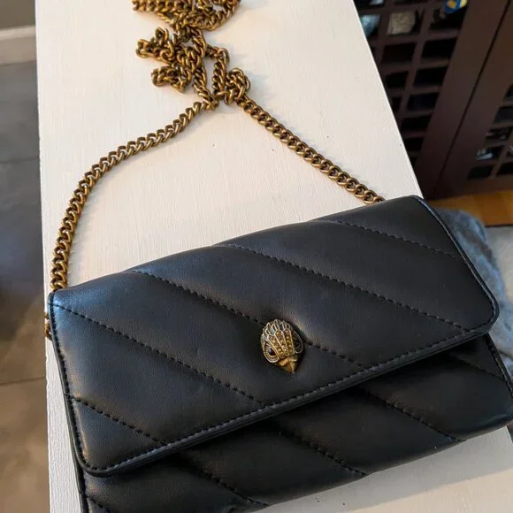 Kurt Geiger London Kensington/Soho Quilted Leather Wallet Bag Crossbody - Picture 2 of 4